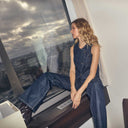 Mos Mosh MMCeden Nippon Vest Dark Blue