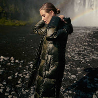 Mos Mosh MMNova Metallic Down Jacket Forest Night - J BY J Fashion