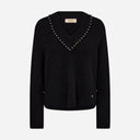 Mos Mosh MMZora V-Neck Bead Knit Black