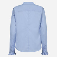 Mos Mosh MMHassie Pleat Shirt Brunnera Blue