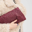 Munthe Foluke Leather Clutch Bordeaux