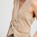 Munthe Lillian Velvet Vest Latte