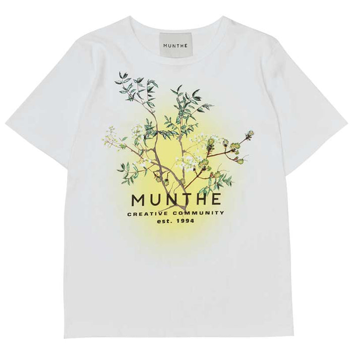 Munthe Omeo Logo T-Shirt Hvid - J BY J Fashion