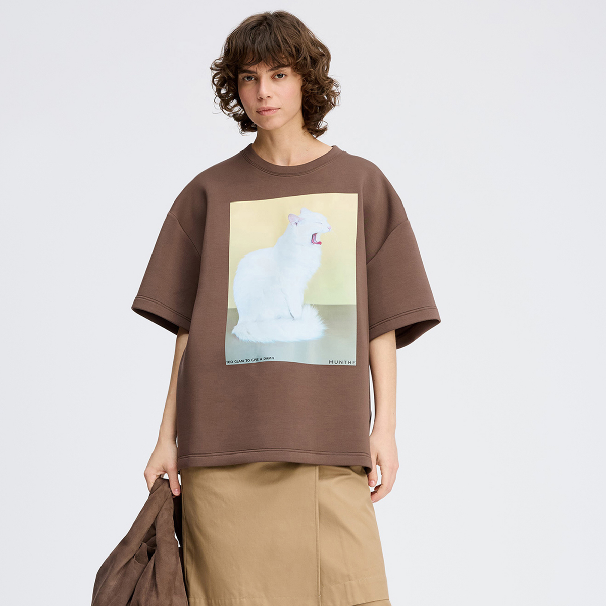 Munthe Raploi Oversized Tee Brown