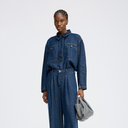 Munthe Ruxa Logo Denim Jacket Indigo