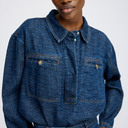 Munthe Ruxa Logo Denim Jacket Indigo