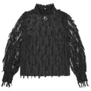 Munthe Skallo Mesh Blouse Black - J BY J Fashion