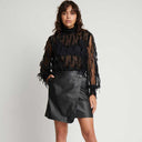 Munthe Skallo Mesh Blouse Black - J BY J Fashion
