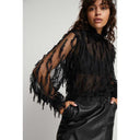 Munthe Skallo Mesh Blouse Black - J BY J Fashion