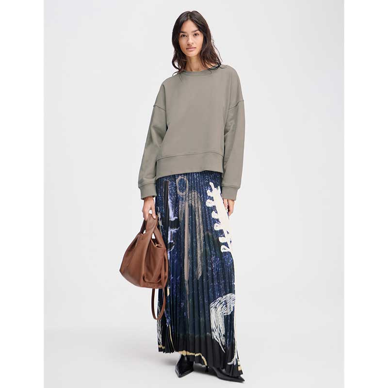Munthe Taulla Plizze Skirt Navy