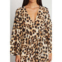 Munthe Ublue Long Leopard Dress Mocca