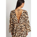Munthe Ublue Long Leopard Dress Mocca