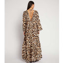 Munthe Ublue Long Leopard Dress Mocca