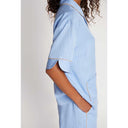 Munthe Ushi SS Pinstripe Shirt Blue