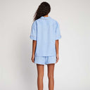 Munthe Ushi SS Pinstripe Shirt Blue