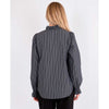 NEO NOIR BRIANNA DOUBLE STRIPE BLOUSE MØRKEGRÅ