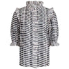 NEO NOIR CHACHA GRAPHIC BLOUSE GRÅ