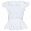 NEO NOIR JOSELINE POPLIN TOP HVID