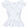 NEO NOIR JOSELINE POPLIN TOP HVID