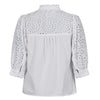 NEO NOIR KITA EMBROIDERY BLOUSE HVID