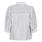 NEO NOIR KITA EMBROIDERY BLOUSE HVID