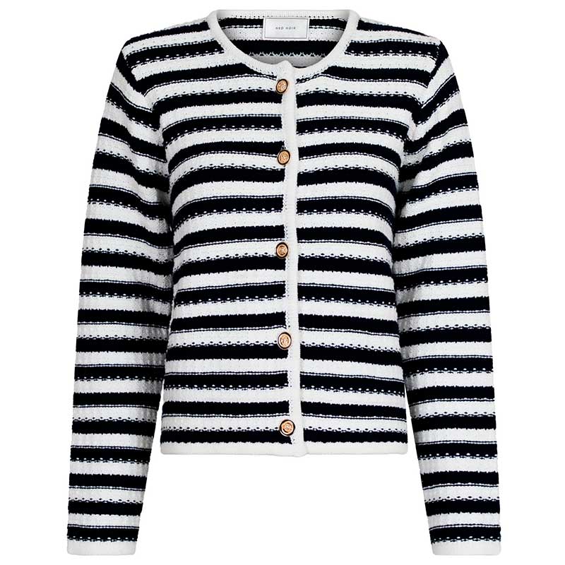 NEO NOIR LIMONE STRIPE KNIT JACKET HVID