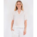 NEO NOIR ODESA LINEN BLOUSE HVID - J BY J Fashion