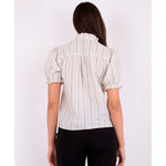 NEO NOIR ODESA STRIPE BLOUSE OFF WHITE