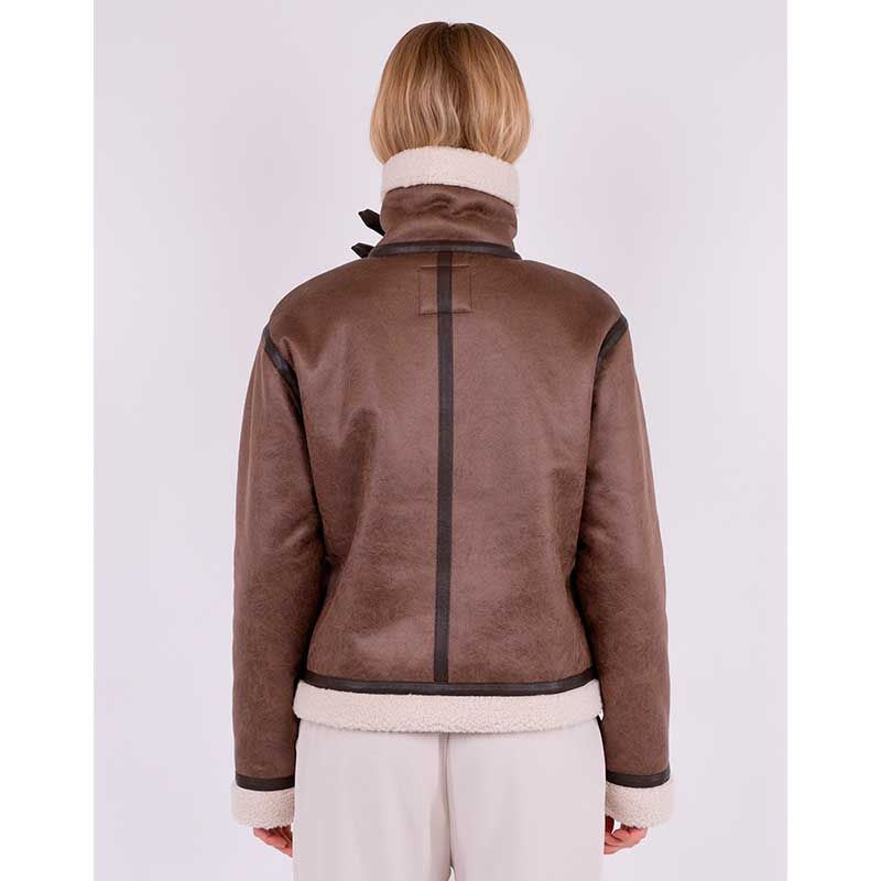 NEO NOIR SADIE TEDDY JACKET BRUN