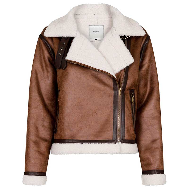 NEO NOIR SADIE TEDDY JACKET BRUN