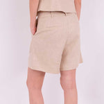 NEO NOIR SEGA HEAVY LINEN SHORTS SAND