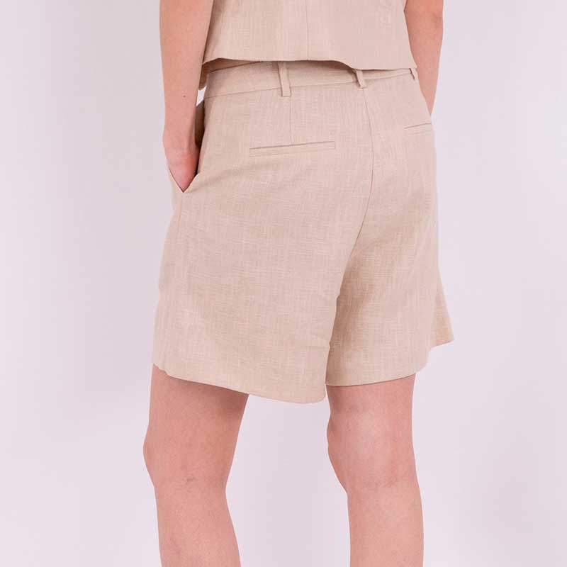 NEO NOIR SEGA HEAVY LINEN SHORTS SAND