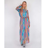 NEO NOIR SILO BLURRED STRIPE DRESS PINK