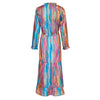 NEO NOIR SILO BLURRED STRIPE DRESS PINK