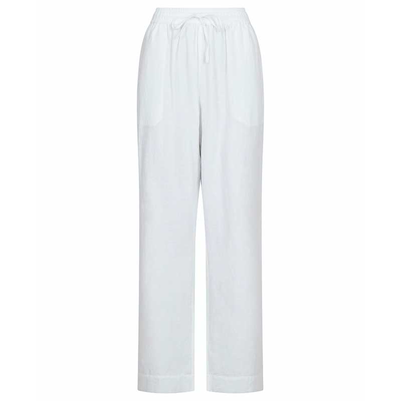 NEO NOIR SONAR LINEN PANTS HVID - J BY J Fashion