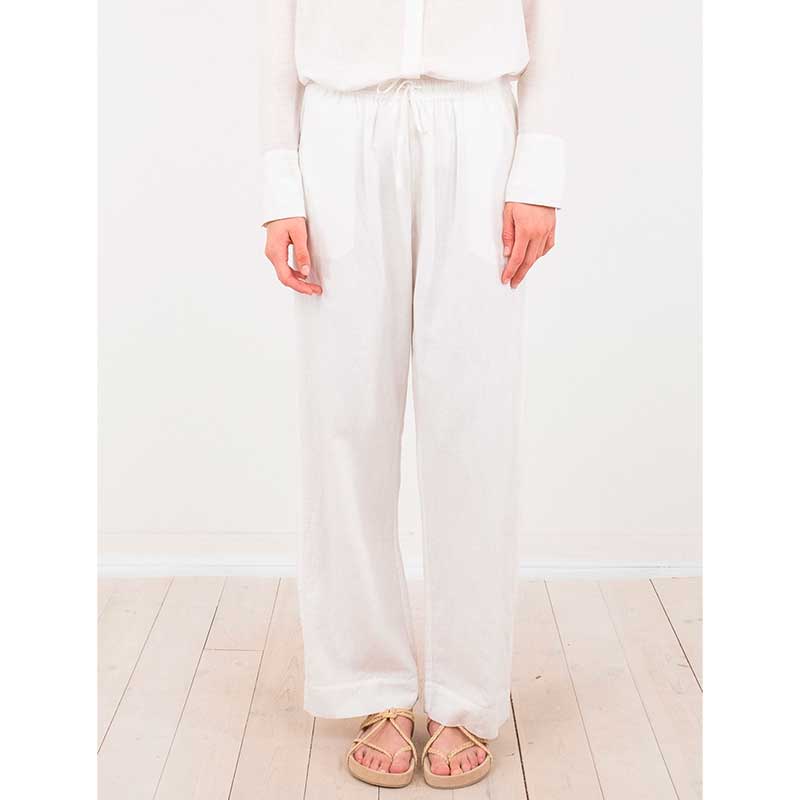 NEO NOIR SONAR LINEN PANTS HVID - J BY J Fashion