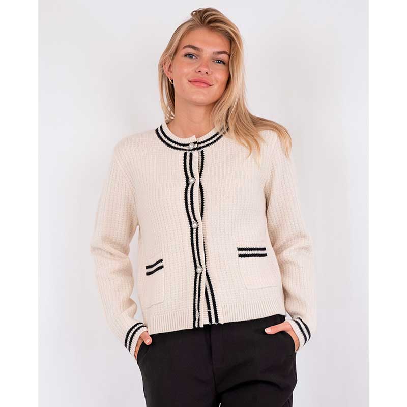NEO NOIR TILDA KNIT CARDIGAN OFF WHITE