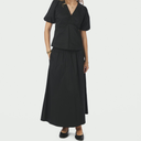 Neo Noir Yara Poplin Skirt Sort