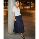 NEO NOIR YARA POPLIN SKIRT NAVY