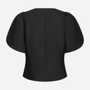 Neo Noir Anela Mandarin Dull Satin Blouse Black