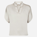 Neo Noir Anelle Heavy Sateen Blouse Pearl