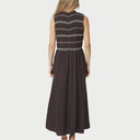 Neo Noir Atika Deco Smock Dress Dark Brown