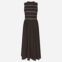 Neo Noir Atika Deco Smock Dress Dark Brown