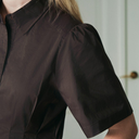 Neo Noir Baia Poplin Dress Chocolate Brown