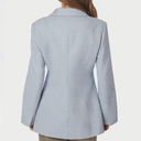 Neo Noir Bowie Herringbone S Blazer Light Blue