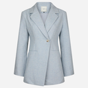 Neo Noir Bowie Herringbone S Blazer Light Blue