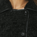 Neo Noir Castor Faux Fur Jacket Black