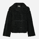 Neo Noir Castor Faux Fur Jacket Black