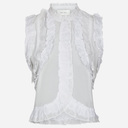 Neo Noir Celia Ruffle Top White