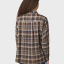 Neo Noir Dalma Flannel Check Shirt Dark Taupe